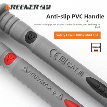 GREENER Toll-stílusú multiméter probe szilikon vezeték és különleges csúcs