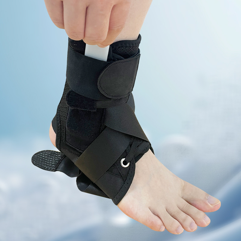 Prijenosni gležni zavoj s vezicom i Velcro remenom, elastična kompresija, za trčanje, košarku, nogomet, odbojku, badminton i planinarenje