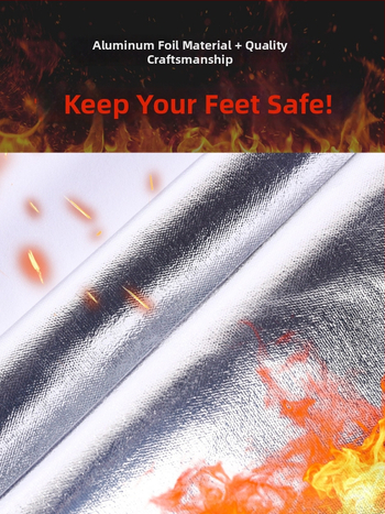 Κάλυμμα παπουτσιών συγκόλλησης με αλουμινόχαρτο, θερμομόνωση, πυροπροστασία έως 500°C, προστασία ποδιών