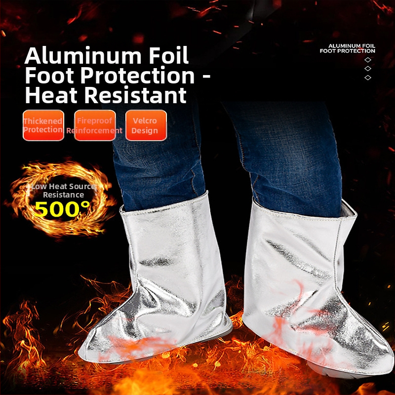 Κάλυμμα παπουτσιών συγκόλλησης με αλουμινόχαρτο, θερμομόνωση, πυροπροστασία έως 500°C, προστασία ποδιών