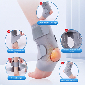 Ortéza za gležanj s čvrstom podrškom, poliester vlakno, zaštita gležnja, nosiva ispod obuće