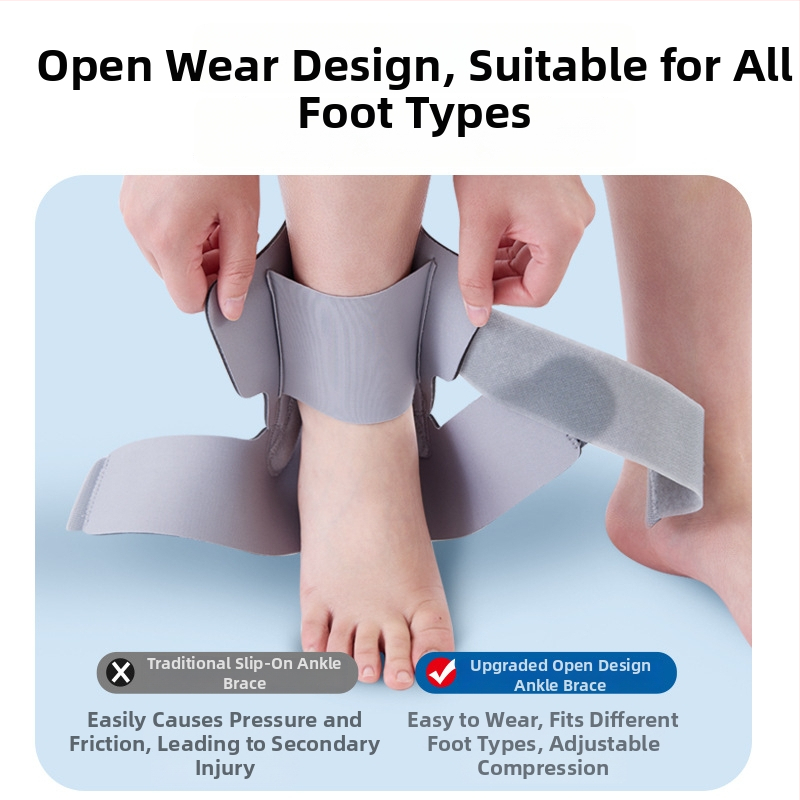 Ortéza za gležanj s čvrstom podrškom, poliester vlakno, zaštita gležnja, nosiva ispod obuće