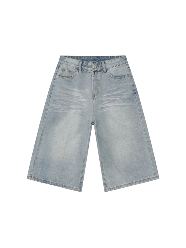 EF Jeans | Traperice u američkom vintage stilu, izblijedjele, širokih nogavica i ravnog kroja, cropped, unisex