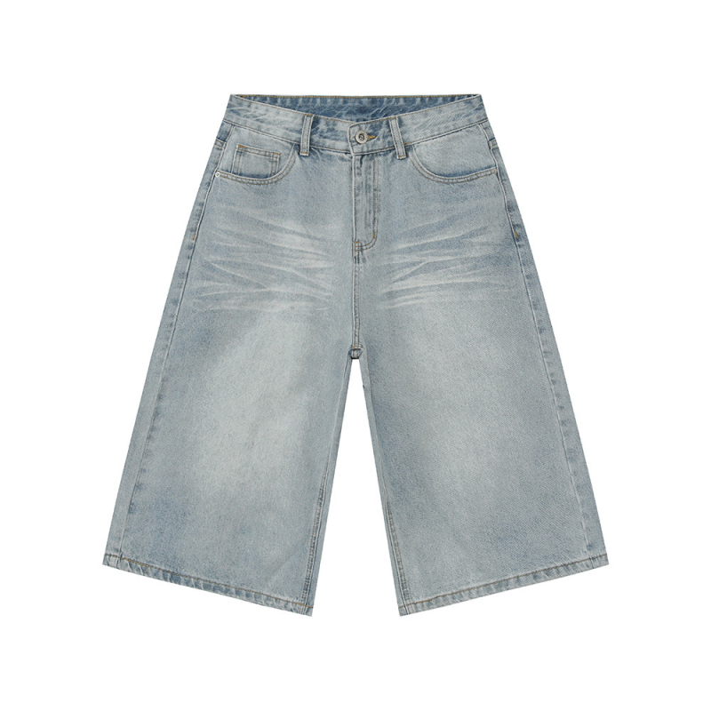 EF Jeans | Traperice u američkom vintage stilu, izblijedjele, širokih nogavica i ravnog kroja, cropped, unisex