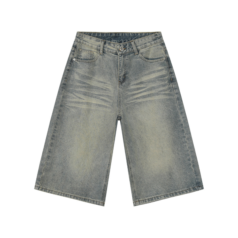 EF Jeans | Traperice u američkom vintage stilu, izblijedjele, širokih nogavica i ravnog kroja, cropped, unisex