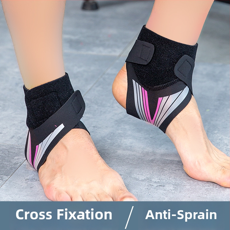 Zaštita gležnja s kompresijom za sport Health Minister, materijali Okcloth/SBR silikon; pogodna za košarku, trčanje, planinarenje, badminton