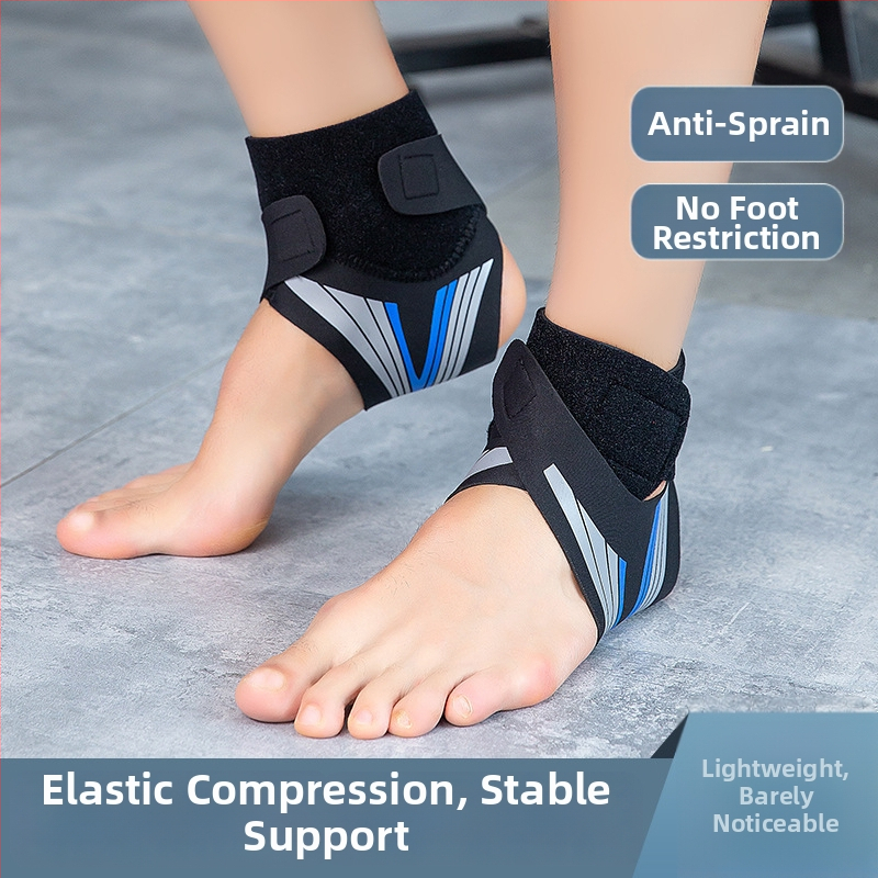 Zaštita gležnja s kompresijom za sport Health Minister, materijali Okcloth/SBR silikon; pogodna za košarku, trčanje, planinarenje, badminton