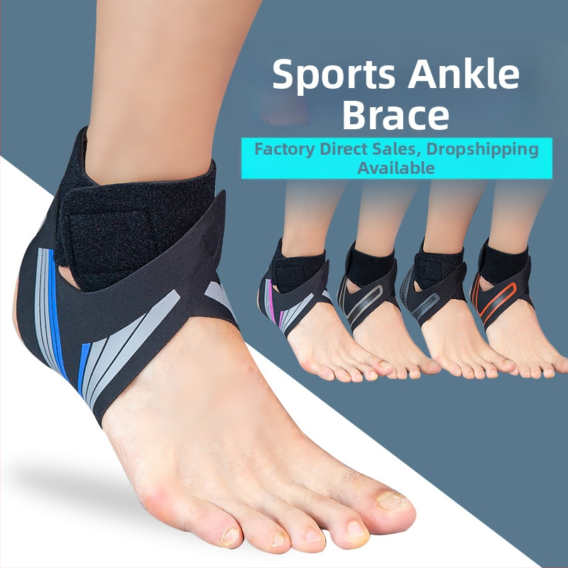 Zaštita gležnja s kompresijom za sport Health Minister, materijali Okcloth/SBR silikon; pogodna za košarku, trčanje, planinarenje, badminton