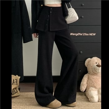 Ženske harem hlače s visokim strukom, tkanina, debele, opušten kroj, proljeće 2025