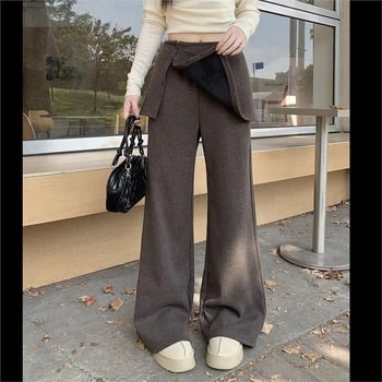 Ženske harem hlače s visokim strukom, tkanina, debele, opušten kroj, proljeće 2025