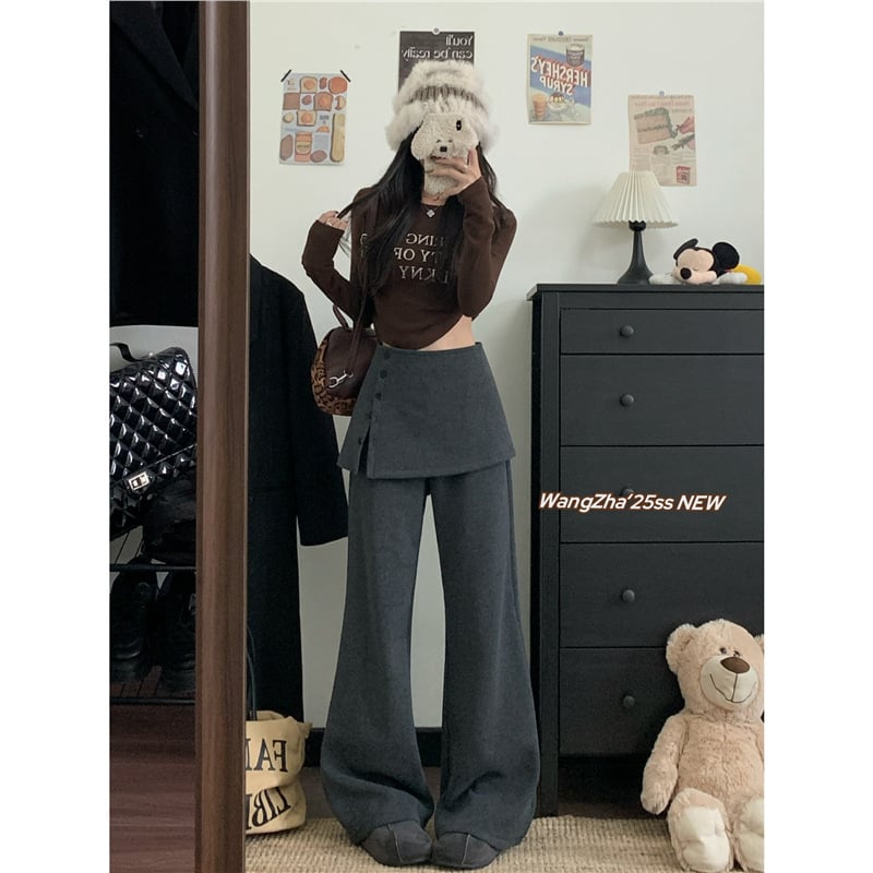 Ženske harem hlače s visokim strukom, tkanina, debele, opušten kroj, proljeće 2025