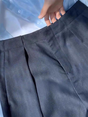 Ženske lanene udobne hlače, visoki struk, plisirani dizajn, gradski stil, ljeto 2025