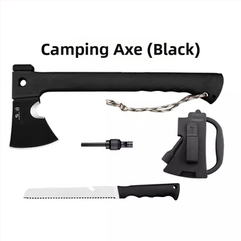 Višenamjenska sjekira za preživljavanje — ručna, s opcijom noža i pile, taktički kamperski alat