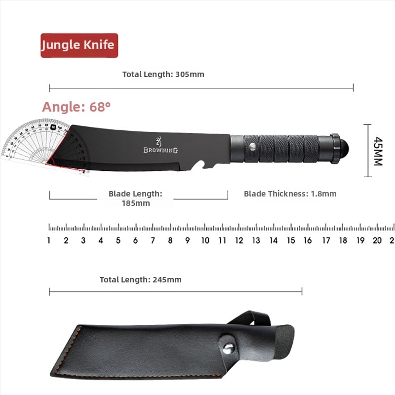 Višenamjenska sjekira za preživljavanje — ručna, s opcijom noža i pile, taktički kamperski alat