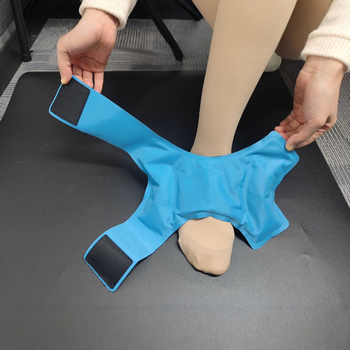 Gel ledeni paket za gležanj s Velcro zatvaračem, višekratno upotrebljivo, silikon zaštita stopala, integrirani ledeni paket