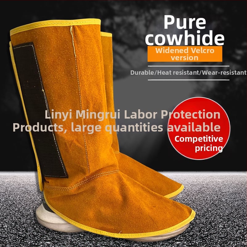 Δερμάτινο προστατευτικό κάλυμμα ποδιού για συγκολλήσεις – πυρίμαχο, θερμοανθεκτικό, προστασία από πιτσιλίσματα, ανθεκτικό στη φθορά