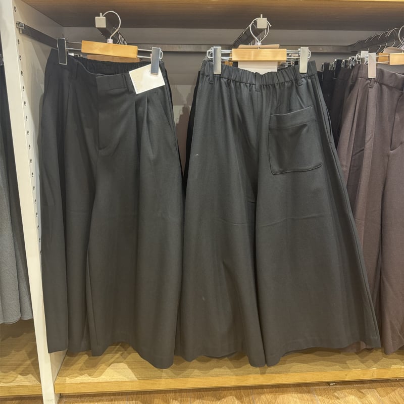 Ženske plisirane culotte hlače s visokim strukom, ravni kroje, široke udobne hlače, 2025 stil (479698)