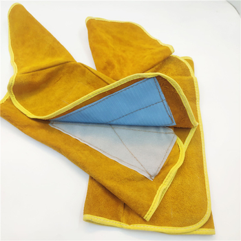 Καλύμματα προστασίας παπουτσιών συγκόλλησης, δέρμα βοδιού με φλίς, παχύτερη μόνωση κατά της καύσης, προστασία ποδιού και κνήμης κατά την ηλεκτροσυγκόλληση