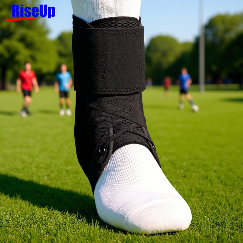 Riseup zaštitnik za gležanj, poliester vlakno, za odrasle, pogodan za trčanje, fitness i biciklizam