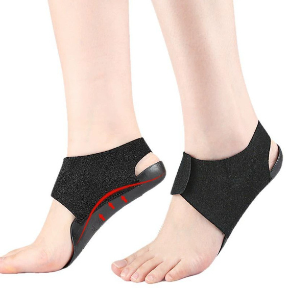 Πάτος υποστήριξης καμάρας με ρυθμιζόμενο Velcro, γενικής χρήσης εξωτερική προστασία ποδιού (TPE + OK ύφασμα, όλο το έτος)