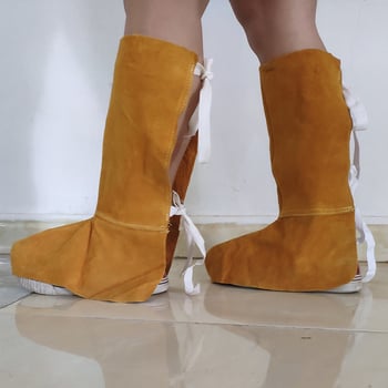 Προστασία ποδιών και ποδιού για συγκόλληση από διπλό βοοειδές δέρμα – προστασία διάτρησης, θερμομόνωση και προστασία από σπινθήρες