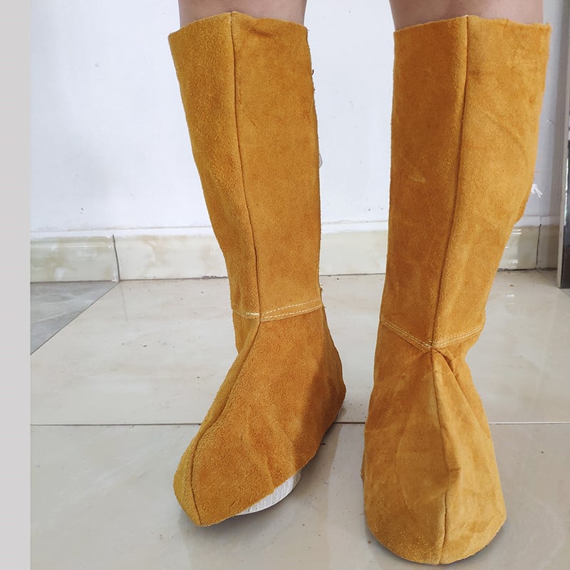 Προστασία ποδιών και ποδιού για συγκόλληση από διπλό βοοειδές δέρμα – προστασία διάτρησης, θερμομόνωση και προστασία από σπινθήρες