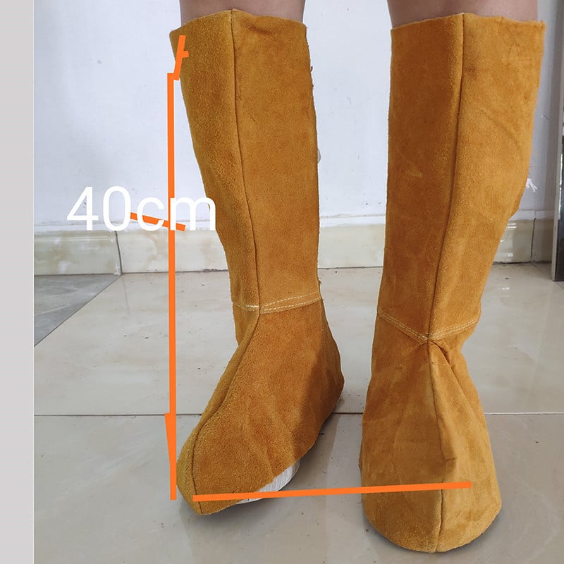 Προστασία ποδιών και ποδιού για συγκόλληση από διπλό βοοειδές δέρμα – προστασία διάτρησης, θερμομόνωση και προστασία από σπινθήρες