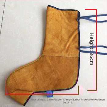 Δερμάτινα προστατευτικά ποδιών για συγκόλληση, διπλό στρώμα δέρματος, θερμομονωτικά, ανθεκτικά σε υψηλές θερμοκρασίες και φλόγες