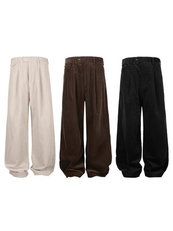 Muške casual hlače ravnog kroja, A-linija i plis, 100% pamuk, srednji pojas, jesen 2025.