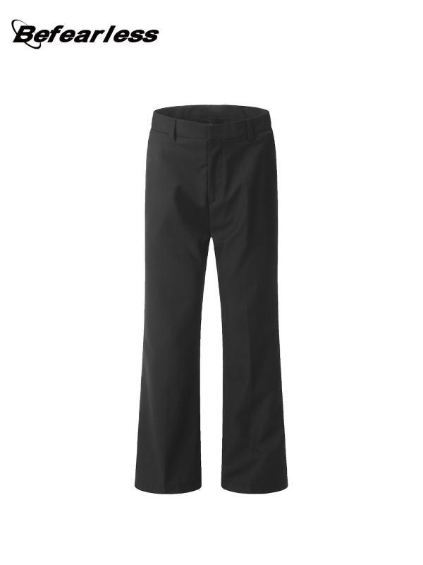 Američke retro ravne hlače uskog kroja uz blago širenje, srednji pojas, zip, materijal 80% pamuk, četiri sezone, svakodnevne poslovne hlače