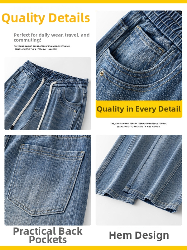 Muške traperice ravnog kroja, vintage stil, pamuk denim s blagom elastanošću, srednji struk, zip zatvaranje, jesen 2025