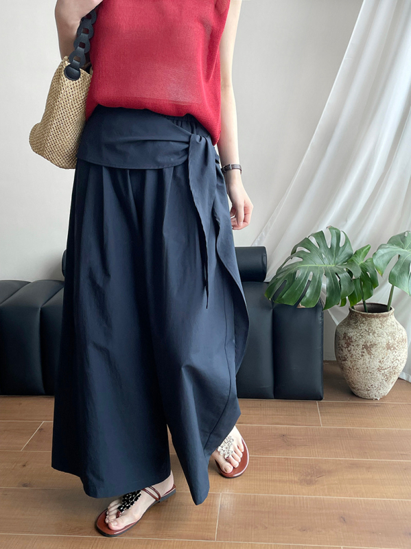 Ženske casual hlače, slobodan kroj ravnog kroja, srednji pojas, tanko platno, japansko-korejski ležerni stil