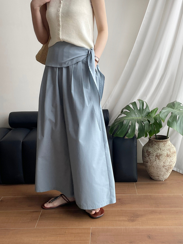 Ženske casual hlače, slobodan kroj ravnog kroja, srednji pojas, tanko platno, japansko-korejski ležerni stil
