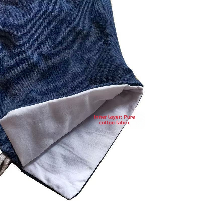 Huankang προστατευτικό κάλυμμα ποδιού, ντένιμ, αντιολισθητική προστασία, Κωδικός Blue Cloth Socks