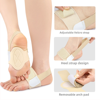 Udobne uloške s podesivom potporom luka i podrškom plantarne fascije za plosna stopala; materijali: silikon, najlon, SBR, gel; stil: podnožna potpora, svakodnevno nošenje; sve sezone