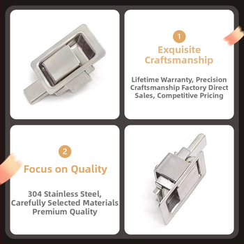 Sea tan MS866-18 Plošný zámok pre skriňu, vysúvací teleskopický zámok pre zabudovanú súpravu náradia, panel z nehrdzavejúcej ocele 304, vhodný pre skrine a kancelárske skrinky, Nový čínsky štýl