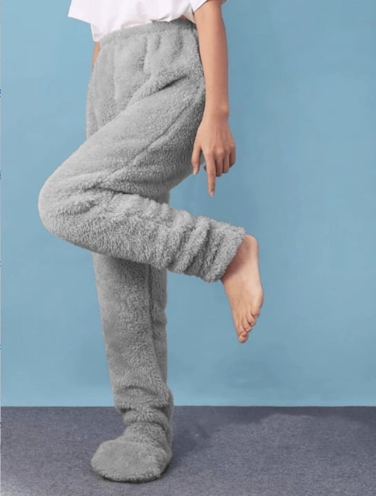 Zimska sve-u-jednom pidžama s integriranim čarapama, zaštita gležnja i koljena, opušten stil, materijal spandex, proizvodni kod Ttgsxedc