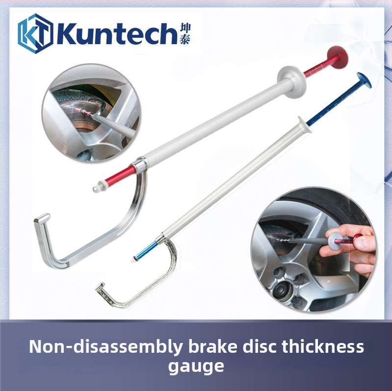 Bez demontáže merací prístroj na hrúbku brzdového kotúča s digitálnym displejom a perom na meranie opotrebenia brzdových platničiek