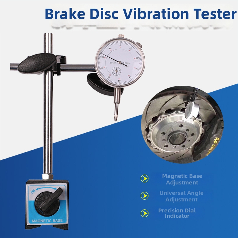 Bez demontáže merací prístroj na hrúbku brzdového kotúča s digitálnym displejom a perom na meranie opotrebenia brzdových platničiek