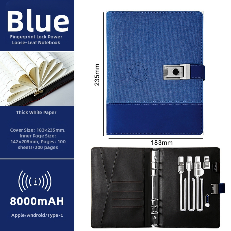 Bilježnica s podijeljenim listovima, kožnim omotom, šumski papir 80 g/m², 100 stranica