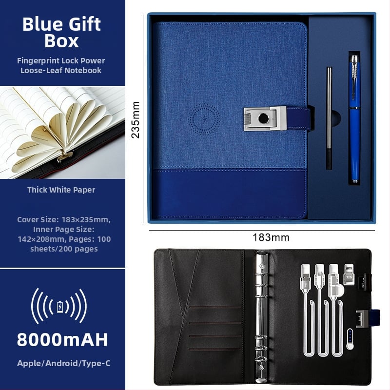 Bilježnica s podijeljenim listovima, kožnim omotom, šumski papir 80 g/m², 100 stranica