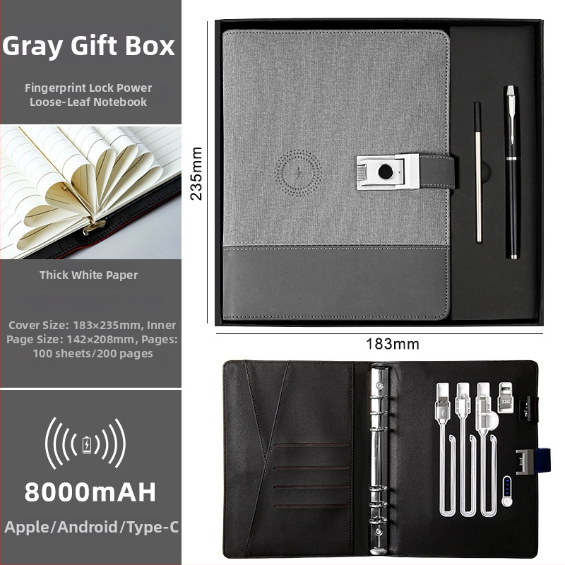 Bilježnica s podijeljenim listovima, kožnim omotom, šumski papir 80 g/m², 100 stranica