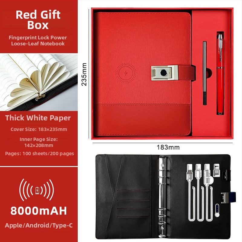 Bilježnica s podijeljenim listovima, kožnim omotom, šumski papir 80 g/m², 100 stranica