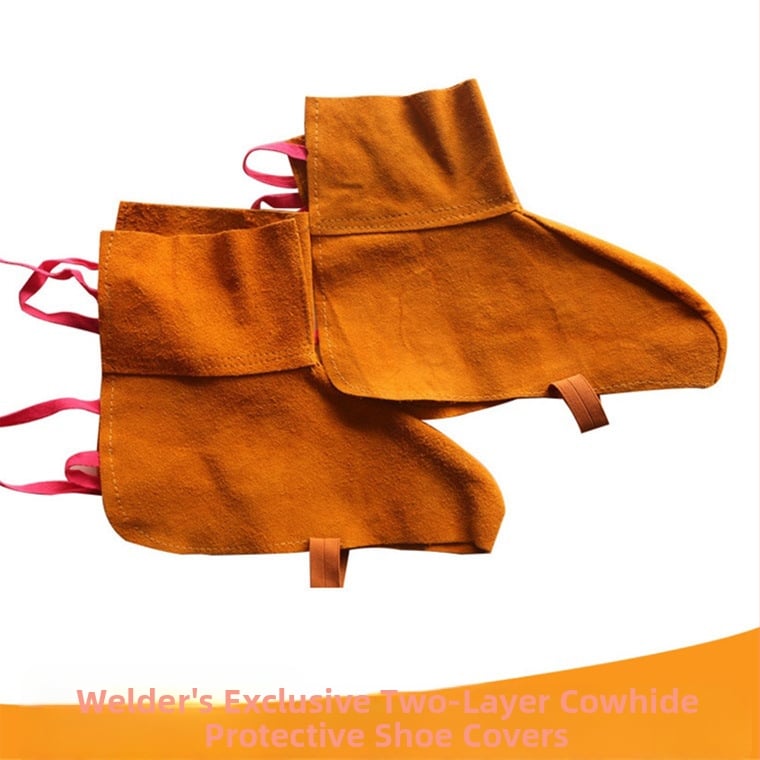 Κάλυμμα παπουτσιών για συγκολλητές, δύο-στρώσεων δέρμα βοδινού, θερμική μόνωση, προστασία από πιτσιλιές, κατάλληλο για συγκόλληση, τρίψιμο, κοπή