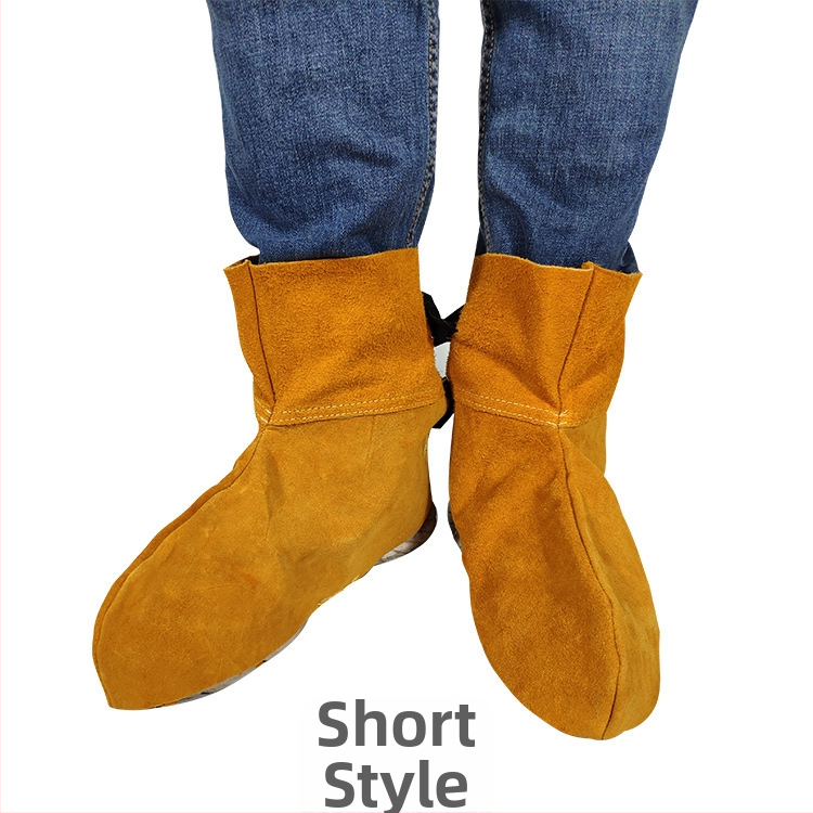 Προστασία ποδιού συγκολλητή από δέρμα αγελάδας — διπλό στρώμα, επαναχρησιμοποιούμενο, προστασία, μάρκα Huayi, προέλευση Λίνyi