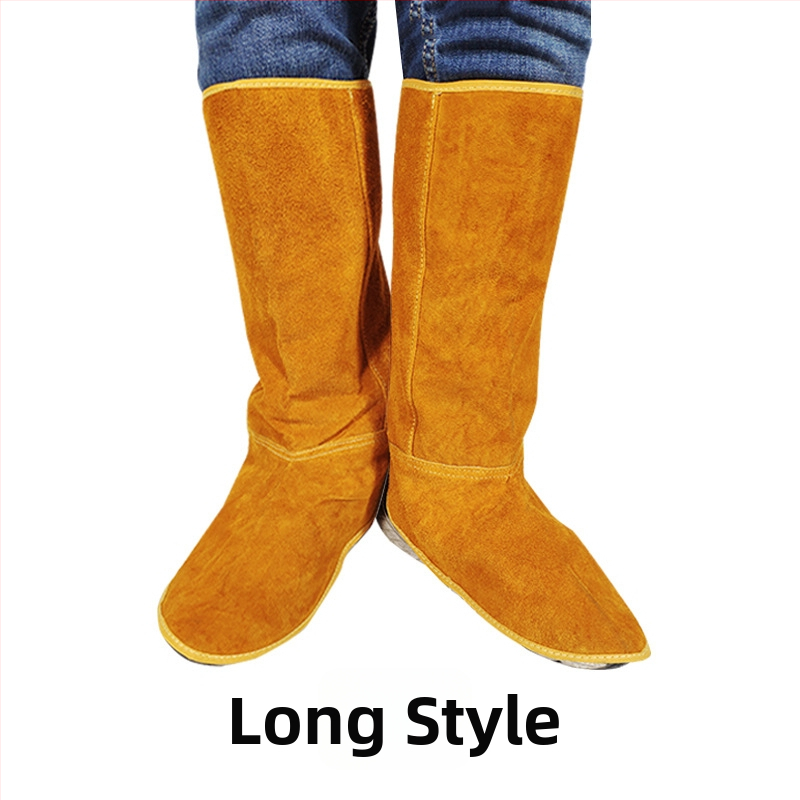 Προστασία ποδιού συγκολλητή από δέρμα αγελάδας — διπλό στρώμα, επαναχρησιμοποιούμενο, προστασία, μάρκα Huayi, προέλευση Λίνyi