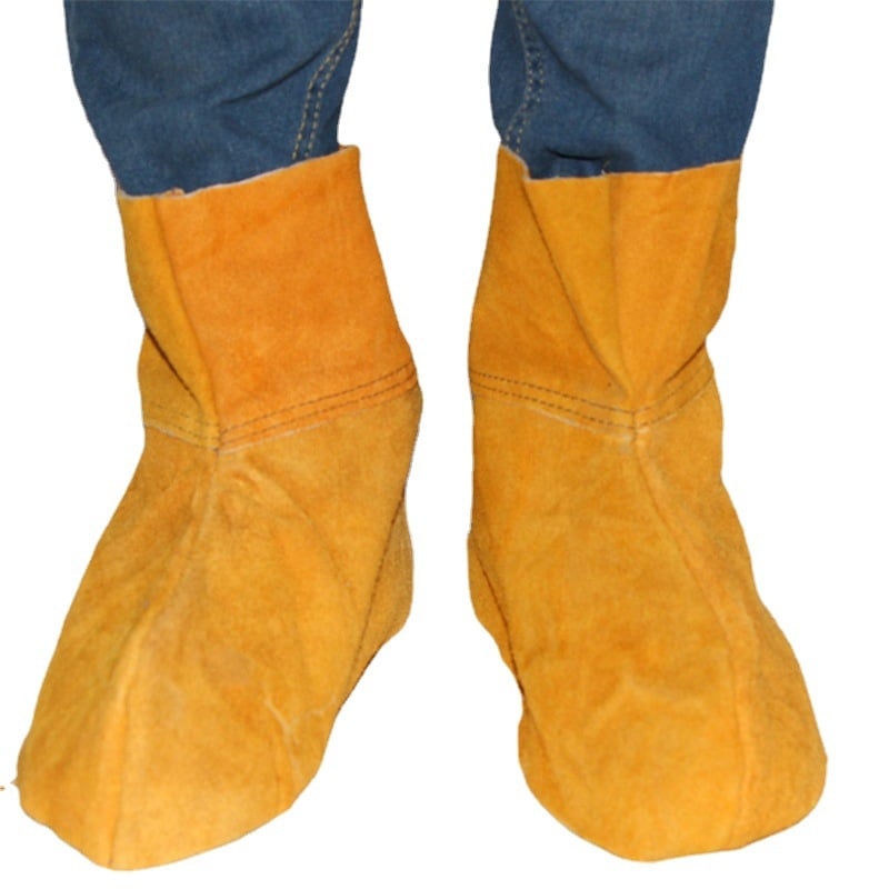 Προστατευτικά παπούτια για συγκόλληση από δέρμα μοσχαρίσιο – σουέντ δέρμα μοσχαρίσιο, προστασία από πιτσιλίσματα ηλεκτροκόλλησης, διάφορες επιλογές (Προέλευση: Linyi; Τύπος: ποικίλοι; Υλικό: σουέντ μοσχαρίσιο δέρμα)