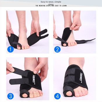 Bunion-korrigáló pánt a nagy lábujjhoz - Velcro rögzítés, modell HH-1051, márka Aolikes, bal és jobb láb pár, 30 napos garancia