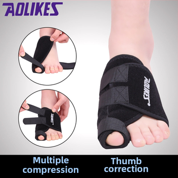 Bunion-korrigáló pánt a nagy lábujjhoz - Velcro rögzítés, modell HH-1051, márka Aolikes, bal és jobb láb pár, 30 napos garancia