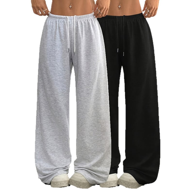 Casual παντελόνια με χαλαρή γραμμή, ιαπωνοκορεάτικο στυλ ανάπαυσης, πολυεστέρας 95%+, ελαστική μέση